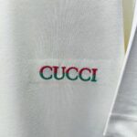 P75 GUCCI* 古驰* 2026新款 精致绣花小logo 300g短袖t恤 宽松版型男女同款 尺码 S M L XL XXL 黑色 浅黄色 紫色 湖水绿