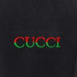 P75 GUCCI* 古驰* 2026新款 精致绣花小logo 300g短袖t恤 宽松版型男女同款 尺码 S M L XL XXL 黑色 浅黄色 紫色 湖水绿