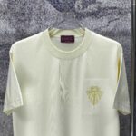P75 GUCCI* 古驰* 2026新款 精致绣花小logo 300g短袖t恤 宽松版型男女同款 尺码 S M L XL XXL 黑色 浅黄色 紫色