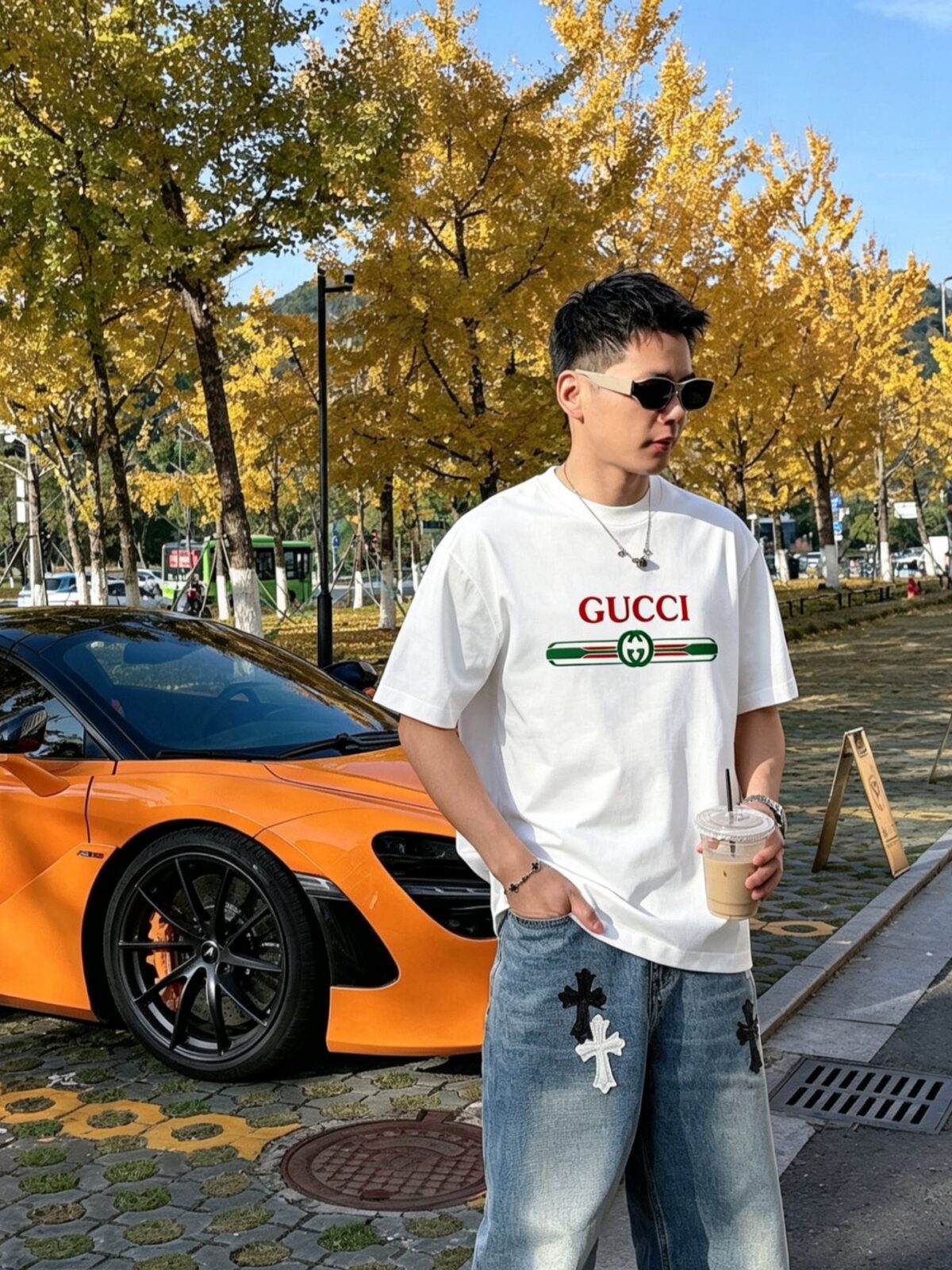 weigou_208817_7_9ce20426b4 P80 gucc~古奇 厚板字母滴胶, 《区别通货面料》双纱 7A抗菌短袖tee 上身十分舒适,男女同款半袖,落肩宽松版型 颜色: 黑色 白色 咖啡色 尺码:S(90-130斤) M(125-150斤) L(135-165斤) XL(160-190斤) XXL(185-220斤)