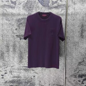 P75 GUCCI* 古驰* 2026新款 精致绣花小logo 300g短袖t恤 宽松版型男女同款 尺码 S M L XL XXL 黑色 浅黄色 紫色