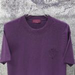 P75 GUCCI* 古驰* 2026新款 精致绣花小logo 300g短袖t恤 宽松版型男女同款 尺码 S M L XL XXL 黑色 浅黄色 紫色