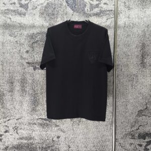 P75 GUCCI* 古驰* 2026新款 精致绣花小logo 300g短袖t恤 宽松版型男女同款 尺码 S M L XL XXL 黑色 浅黄色 紫色
