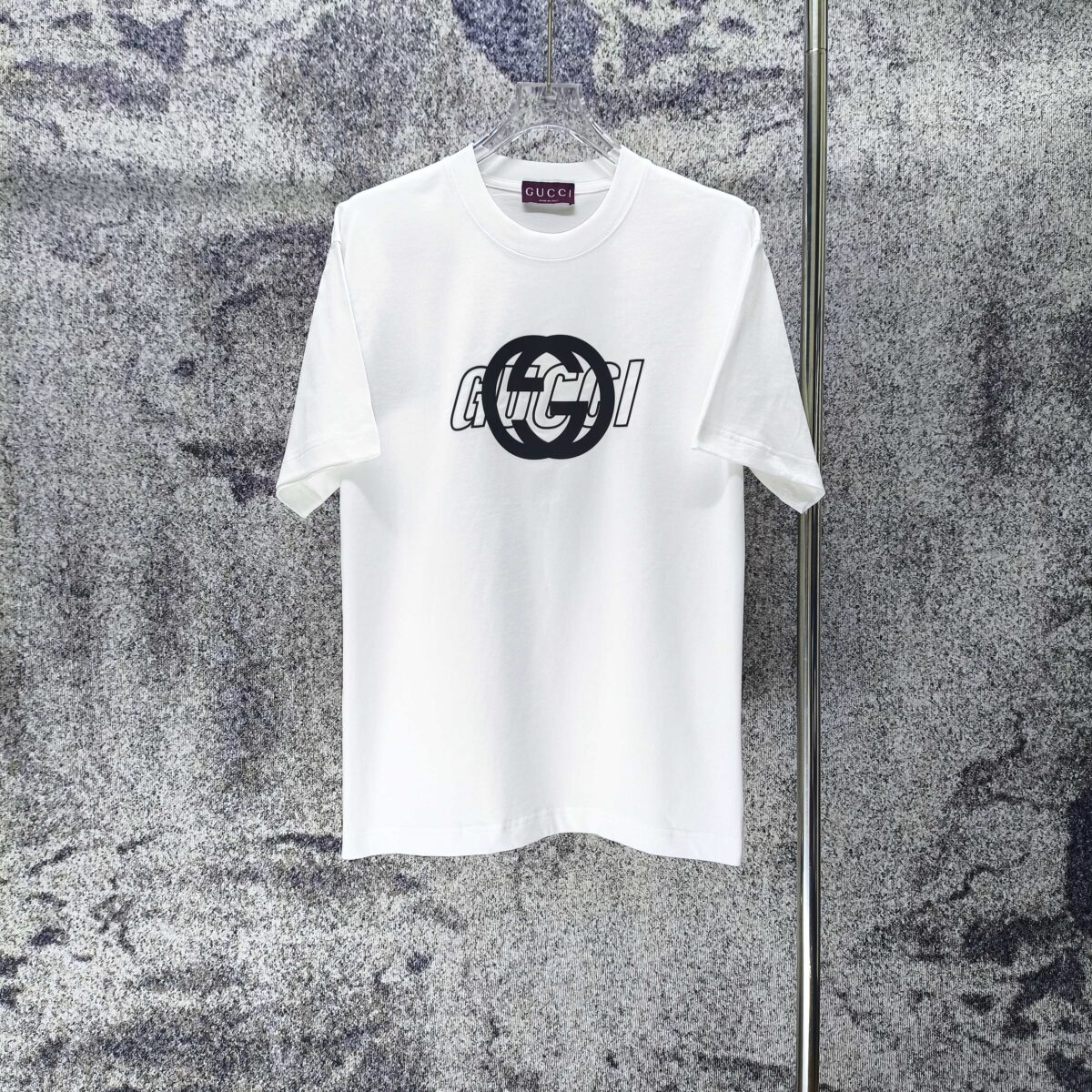 P75 GUCCI* 古驰* 2026新款 厚板胶短袖t恤 宽松版型男女同款 尺码 S M L XL XXL 黑色 白色
