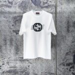 P75 GUCCI* 古驰* 2026新款 厚板胶短袖t恤 宽松版型男女同款 尺码 S M L XL XXL 黑色 白色