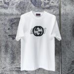 P75 GUCCI* 古驰* 2026新款 厚板胶短袖t恤 宽松版型男女同款 尺码 S M L XL XXL 黑色 白色