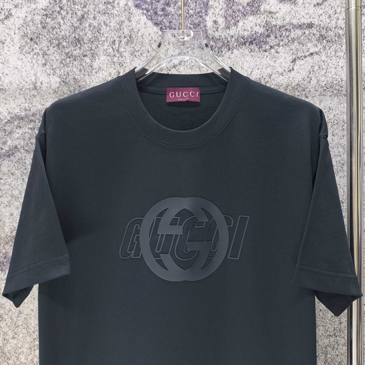 P75 GUCCI* 古驰* 2026新款 厚板胶短袖t恤 宽松版型男女同款 尺码 S M L XL XXL 黑色 白色