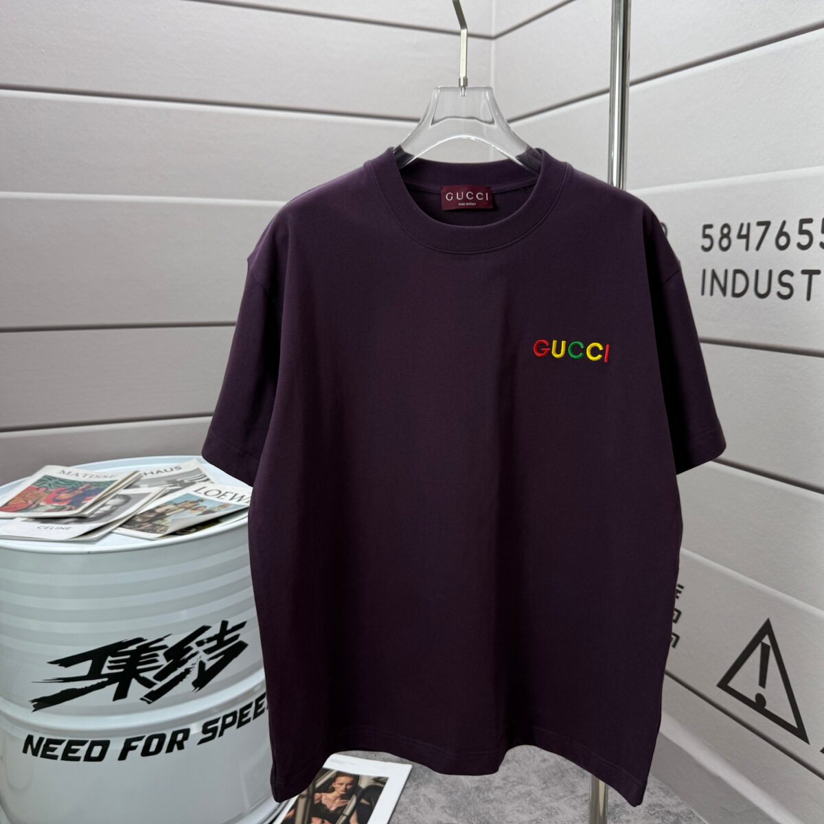 weigou_209215_0_7beef0583f P75 Gu* 古驰* 2026春夏新款 双G Gucci字母刺绣工艺 短袖T恤 定制双纱平纹纯棉面料 男女同款 颜色: 白色 黑色 杏色 紫色 尺码: S (90-130斤) M (120-150斤) L (140-165斤) XL (160-180斤) XXL (180-210斤)