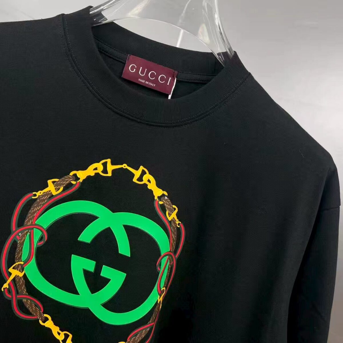 weigou_209448_3_3d4f12a86a P80 gucc~ 古奇复古厚板滴胶 《区别通货面料》双纱纯棉,紧密纱线,短袖tee 上身十分舒适,男女同款半袖,落肩宽松版型 颜色: 黑色 白色 咖啡色 尺码:S(90-130斤) M(125-150斤) L(135-165斤) XL(160-190斤) XXL(185-220斤)