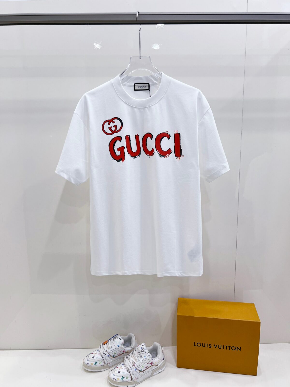 P80 GUC古家 26ss新款经典标识图案logo印花工艺短袖T恤，顶级制作工艺进口面料，独特款式设计，采用进口高端订制面料，面料版型超赞 ！ 尺码S-XXL