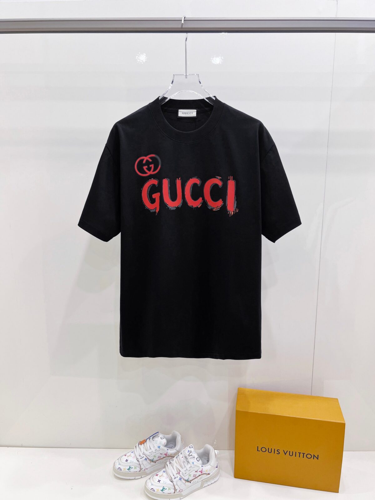 P80 GUC古家 26ss新款经典标识图案logo印花工艺短袖T恤，顶级制作工艺进口面料，独特款式设计，采用进口高端订制面料，面料版型超赞 ！ 尺码S-XXL