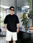 weigou_210650_6_a5f2e35f08 P75 gucc*古奇小logo刺绣 《区别通货面料》双纱纯棉上衣 7a抗菌短袖tee 上身十分舒适,男女同款半袖,落肩宽松版型 颜色: 黑色 白色 咖啡色 尺码:S(90-130斤) M(125-150斤) L(135-165斤) XL(160-190斤) XXL(185-220斤)