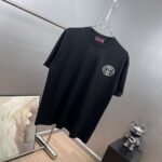 weigou_210986_1_dd8503faf7 P75 gucc*古奇小logo刺绣 《区别通货面料》双纱纯棉上衣 7a抗菌短袖tee 上身十分舒适,男女同款半袖,落肩宽松版型 颜色: 黑色 白色 咖啡色 尺码:S(90-130斤) M(125-150斤) L(135-165斤) XL(160-190斤) XXL(185-220斤)