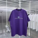 P80 大王 2026秋冬新款360克重磅短袖t恤 3D立体硅胶烫钻 圆领短袖T恤 实物很棒男女同款宽松版 尺码S M L XL XXL 五个码 黑色 白色 紫色