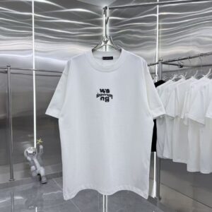 weigou_211237_0_36789f05f2 P85 大王 2026秋冬新款360克重磅短袖t恤 3D立体硅胶烫钻 圆领短袖T恤 实物很棒男女同款宽松版 尺码S M L XL XXL 五个码 黑色 白色 棕色