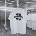 P85 大王 2026秋冬新款360克重磅短袖t恤 3D立体硅胶烫钻 圆领短袖T恤 实物很棒男女同款宽松版 尺码S M L XL XXL 五个码 黑色 白色 棕色