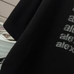 P85 亚历山大*王*alexander* 2026春夏新款 wang字母 烫钻工艺 短袖T恤 定制双纱平纹纯棉面料 男女同款 颜色：洗水深黑色 洗水白 洗水灰 洗水褐色 洗水红 尺码： S （90-130斤） M （120-150斤） L （140-165斤） XL （160-180斤） XXL （180-210斤）