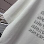 P85 亚历山大*王*alexander* 2026春夏新款 wang字母 烫钻工艺 短袖T恤 定制双纱平纹纯棉面料 男女同款 颜色：洗水深黑色 洗水白 洗水灰 洗水褐色 洗水红 尺码： S （90-130斤） M （120-150斤） L （140-165斤） XL （160-180斤） XXL （180-210斤）
