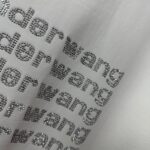 P85 亚历山大*王*alexander* 2026春夏新款 wang字母 烫钻工艺 短袖T恤 定制双纱平纹纯棉面料 男女同款 颜色：洗水深黑色 洗水白 洗水灰 洗水褐色 洗水红 尺码： S （90-130斤） M （120-150斤） L （140-165斤） XL （160-180斤） XXL （180-210斤）