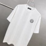 P75 dg～杜嘉班纳字母logo刺绣 《区别通货面料》双纱平纹，紧密纱线，久洗不变形短袖tee， 上身十分舒适，男女同款半袖，落肩宽松版型 颜色: 黑色 白色 咖啡色 尺码：S（90-130斤） M（125-150斤） L（135-165斤） XL（160-190斤） XXL（185-220斤）