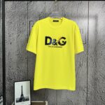 P80 𝙉𝙚𝙬⚜️DG杜嘉》 2026春夏新款短袖T恤 重磅纯棉立体压胶个性款 颜色：白色 黄色 黑色 码数：S M L XL XXL