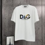 P80 𝙉𝙚𝙬⚜️DG杜嘉》 2026春夏新款短袖T恤 重磅纯棉立体压胶个性款 颜色：白色 黄色 黑色 码数：S M L XL XXL