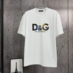 weigou_214628_0_bdfae19926 P80 𝙉𝙚𝙬⚜️DG杜嘉》 2026春夏新款短袖T恤 重磅纯棉立体压胶个性款 颜色:白色 黄色 黑色 码数:S M L XL XXL