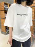 P70 DG/杜嘉班纳 印花LOGO字母百搭圆领短袖T恤男女同款 吊牌 领标 水洗唛 三标齐全 尺码：S-XXL 颜色：黑色，白色