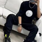P70 DG/杜嘉班纳 印花LOGO字母百搭圆领短袖T恤男女同款 吊牌 领标 水洗唛 三标齐全 尺码：S-XXL 颜色：黑色，白色