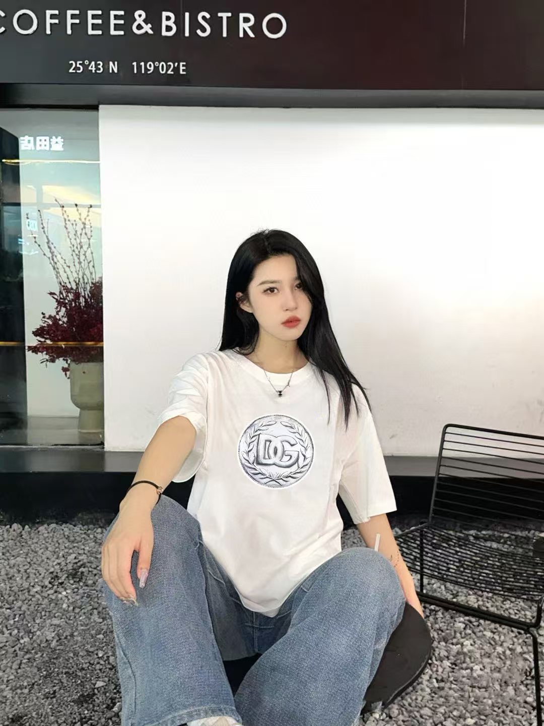 P70 DG/杜嘉班纳 印花LOGO字母百搭圆领短袖T恤男女同款 吊牌 领标 水洗唛 三标齐全 尺码：S-XXL 颜色：黑色，白色