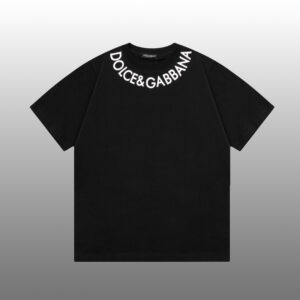 P75 DG/杜嘉班纳 立体Logo百搭潮流短袖T恤 吊牌 领标 水洗唛 三标齐全 高端26s双纱面料男女同款 尺码：S-XXL 颜色：黑色，白色