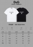 P75 🔥 [DG 杜嘉班纳] 2024FW短袖T恤 经典款刺绣字母 高端32s双纱260克面料 重磅面料 定制拉架罗纹同缸同染 三标齐全 男女同款 颜色：黑色 白色 尺码：S M L XL XXL