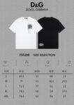 P75 🔥 [DG 杜嘉班纳] 2024FW短袖T恤 经典款刺绣字母 高端32s双纱260克面料 重磅面料 定制拉架罗纹同缸同染 三标齐全 男女同款 颜色：黑色 白色 尺码：S M L XL XXL