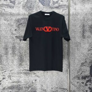 P75 VALEN* 华伦天奴 2026新款 厚板胶短袖t恤 宽松版型男女同款 尺码 S M L XL XXL 黑色 白色