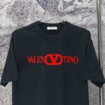 P75 VALEN* 华伦天奴 2026新款 厚板胶短袖t恤 宽松版型男女同款 尺码 S M L XL XXL 黑色 白色