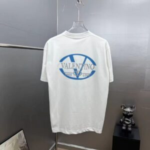 P85 valent*no *华伦厚板植绒logo字母 《区别通货面料》双纱纯棉上衣 7a抗菌短袖tee 上身十分舒适，男女同款半袖，落肩宽松版型 颜色: 黑色 白色 咖啡色 尺码：S（90-130斤） M（125-150斤） L（135-165斤） XL（160-190斤） XXL（185-220斤）