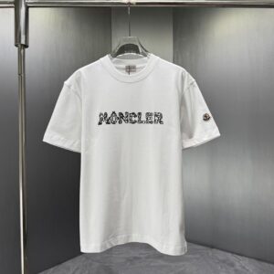 weigou_224935_0_212c826898 P70 MONCL* 蒙口* 2026春夏新款短袖T恤 定制纯棉字母logo 美丽绒 颜色:黑色 白色 深蓝 棕色 码数:S M L XL XXL