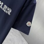 P70 MONCL* 蒙口* 2026春夏新款短袖T恤 定制纯棉字母logo 美丽绒 颜色：黑色 白色 深蓝 棕色 码数：S M L XL XXL