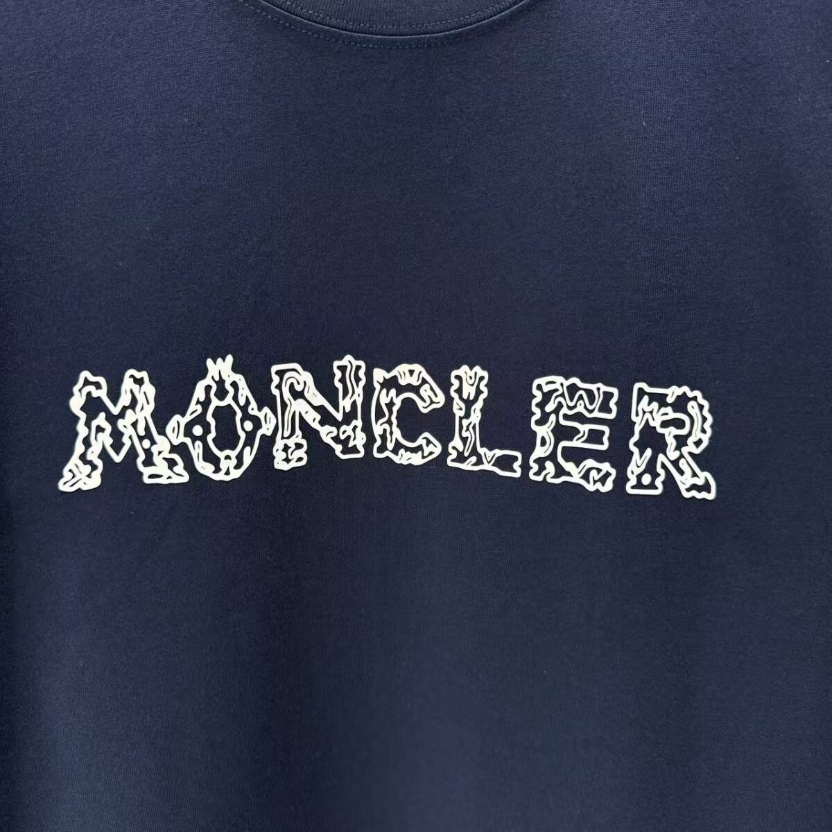 P70 MONCL* 蒙口* 2026春夏新款短袖T恤 定制纯棉字母logo 美丽绒 颜色：黑色 白色 深蓝 棕色 码数：S M L XL XXL