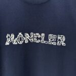 P70 MONCL* 蒙口* 2026春夏新款短袖T恤 定制纯棉字母logo 美丽绒 颜色：黑色 白色 深蓝 棕色 码数：S M L XL XXL