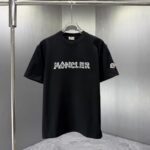 P70 MONCL* 蒙口* 2026春夏新款短袖T恤 定制纯棉字母logo 美丽绒 颜色：黑色 白色 深蓝 棕色 码数：S M L XL XXL