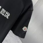 P70 MONCL* 蒙口* 2026春夏新款短袖T恤 定制纯棉字母logo 美丽绒 颜色：黑色 白色 深蓝 棕色 码数：S M L XL XXL