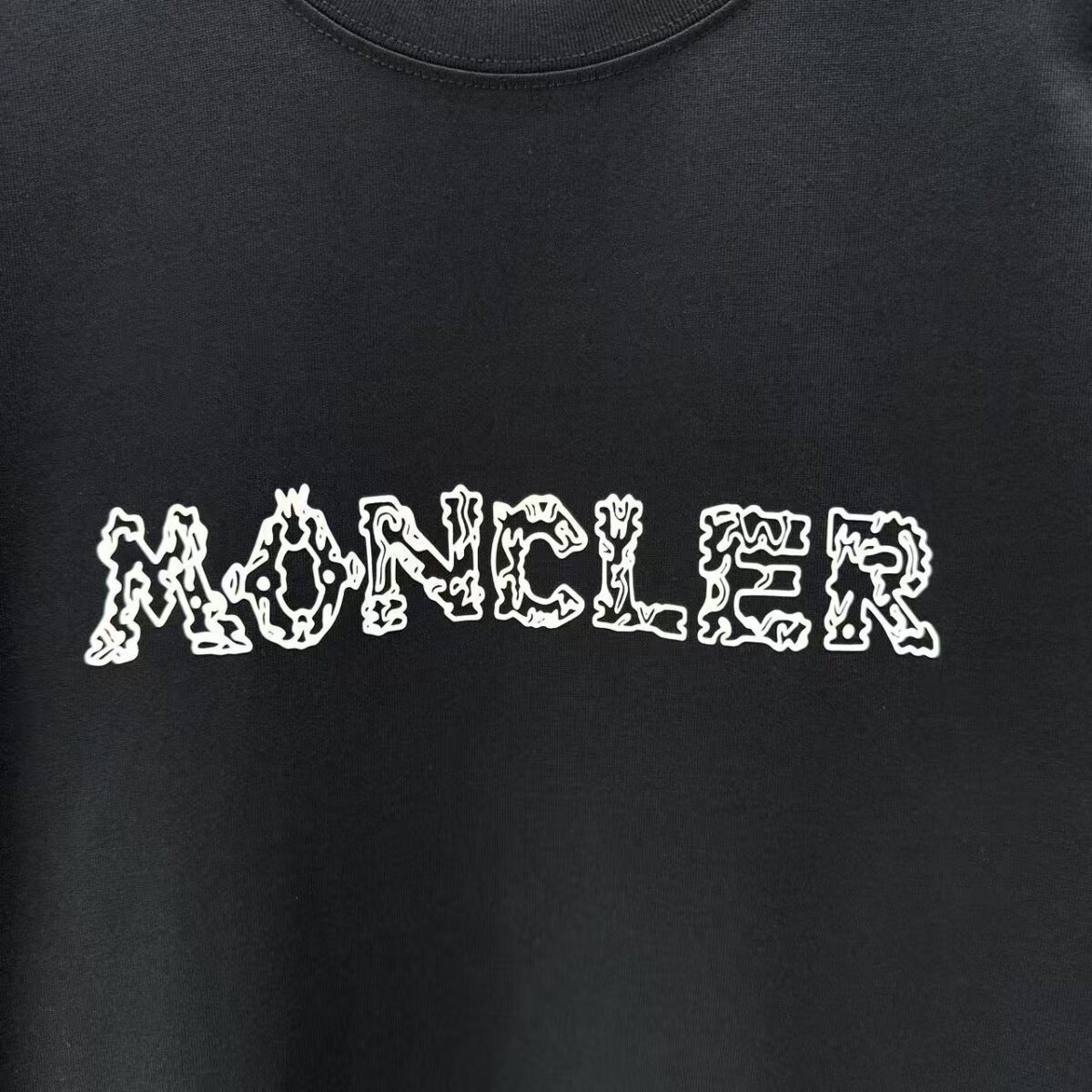 P70 MONCL* 蒙口* 2026春夏新款短袖T恤 定制纯棉字母logo 美丽绒 颜色：黑色 白色 深蓝 棕色 码数：S M L XL XXL