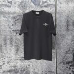 P75 MONCLE* 蒙口* 2026新款 植绒➕章仔logo 短袖t恤 宽松版型男女同款 尺码 S M L XL XXL 黑色 白色 藏青色 灰色