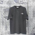 P75 MONCLE* 蒙口* 2026新款 植绒➕章仔logo 短袖t恤 宽松版型男女同款 尺码 S M L XL XXL 黑色 白色 藏青色 灰色