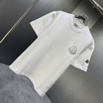 P80 MONCL* 蒙口* 2026春夏新款短袖T恤 定制纯棉字母logo 刺绣 颜色：黑色 白色 深蓝 码数：S M L XL XXL