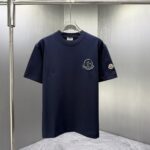 P80 MONCL* 蒙口* 2026春夏新款短袖T恤 定制纯棉字母logo 刺绣 颜色：黑色 白色 深蓝 码数：S M L XL XXL