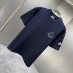 P80 MONCL* 蒙口* 2026春夏新款短袖T恤 定制纯棉字母logo 刺绣 颜色：黑色 白色 深蓝 码数：S M L XL XXL