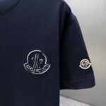 P80 MONCL* 蒙口* 2026春夏新款短袖T恤 定制纯棉字母logo 刺绣 颜色：黑色 白色 深蓝 码数：S M L XL XXL