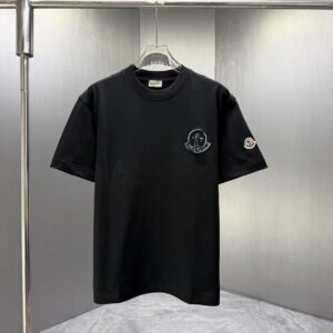 weigou_225686_0_5e15883ebd P80 MONCL* 蒙口* 2026春夏新款短袖T恤 定制纯棉字母logo 刺绣 颜色:黑色 白色 深蓝 码数:S M L XL XXL